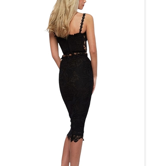 NWOT Portia and Scarlet Kimmy 2 piece skirt set lace  Black size XS midi - Picture 3 of 8